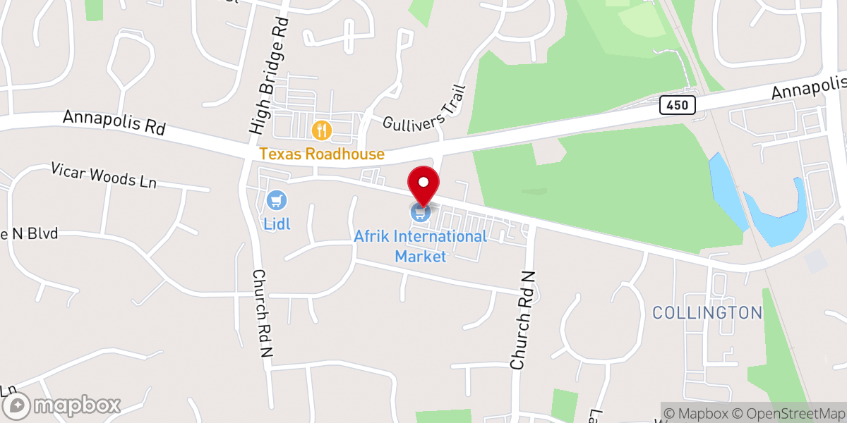 Map showing location of The Life Center