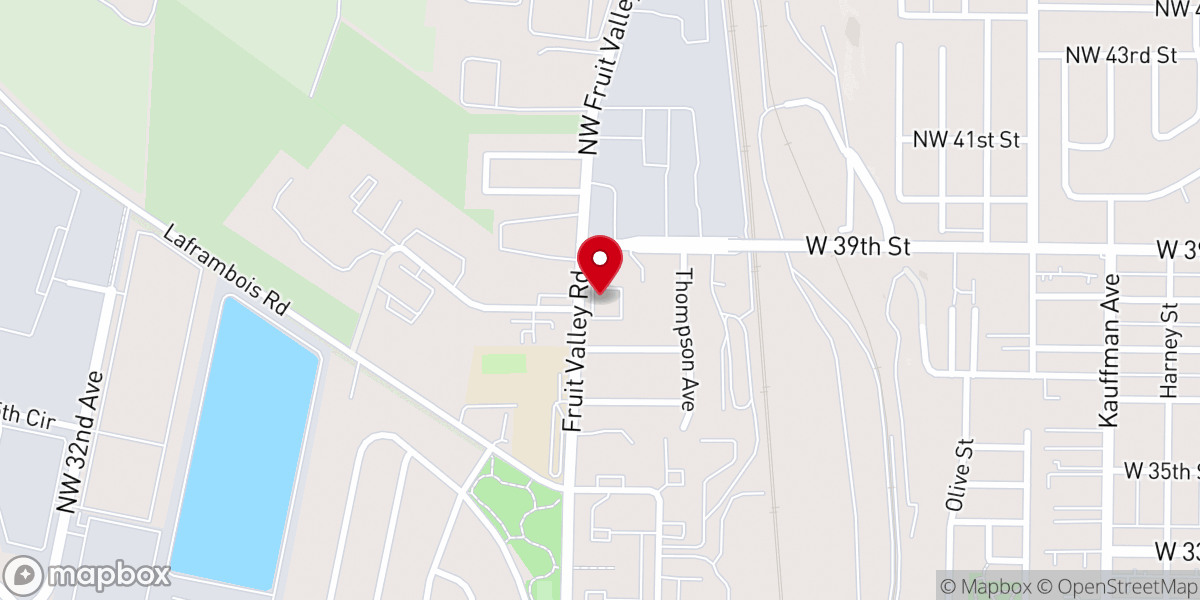 Map showing location of River's Edge Church