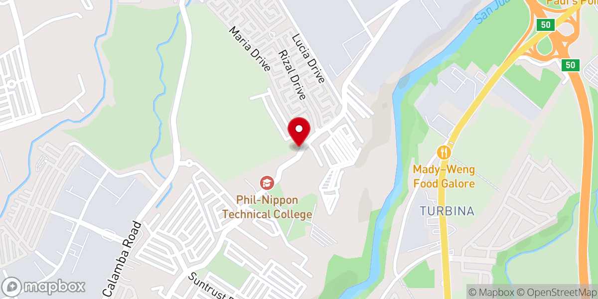 Map showing location of Saint Anthony of Padua Chapel