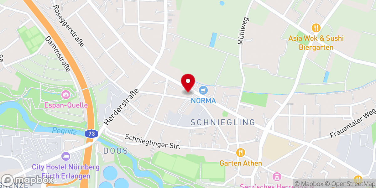 Map showing location of Freie Baptisten-Gemeinde Nürnberg