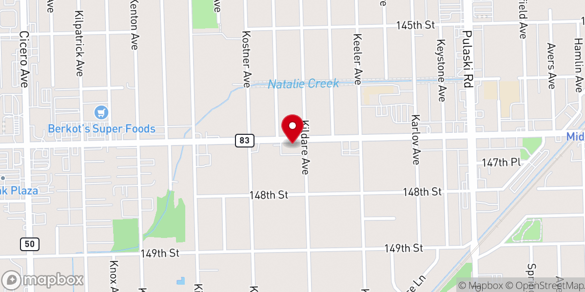 Map showing location of St. Stephen Lutheran Church
