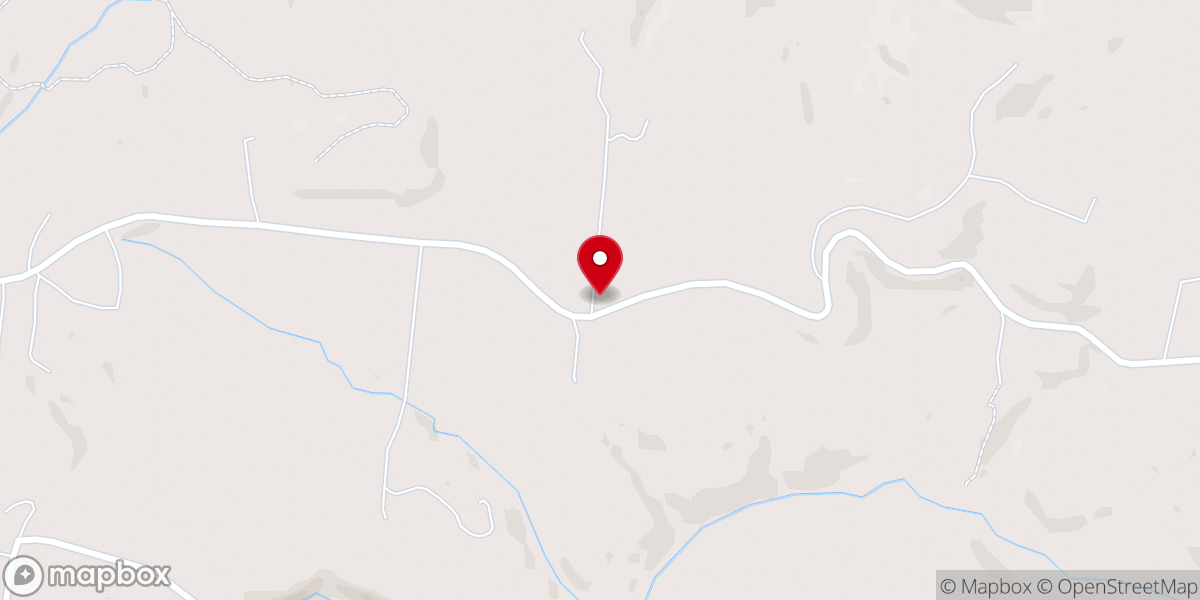 Map showing location of Round Mountain Baptist Church