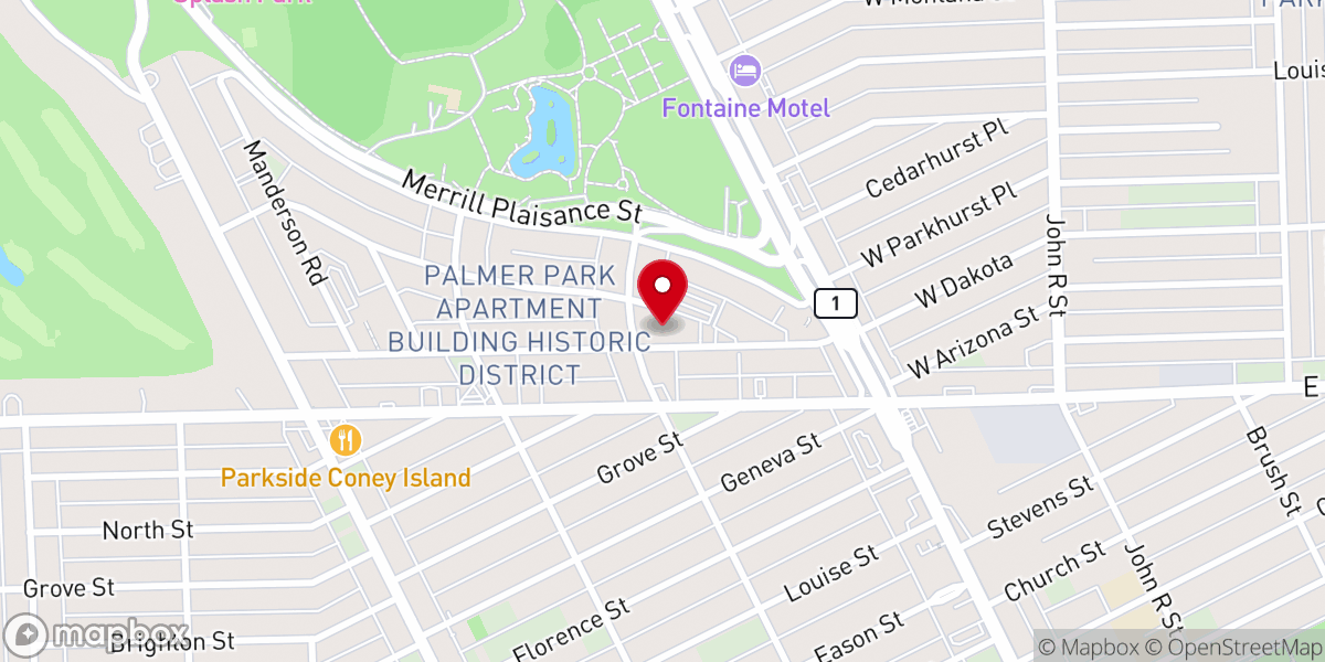 Map showing location of The Ark Detroit Ministries