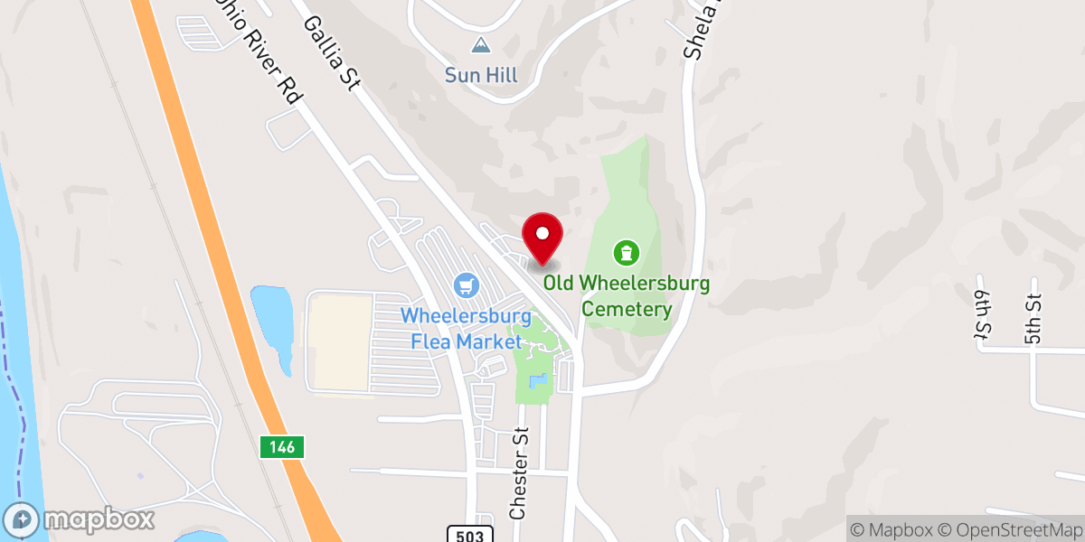 Map showing location of Cornerstone Church of the Nazarene