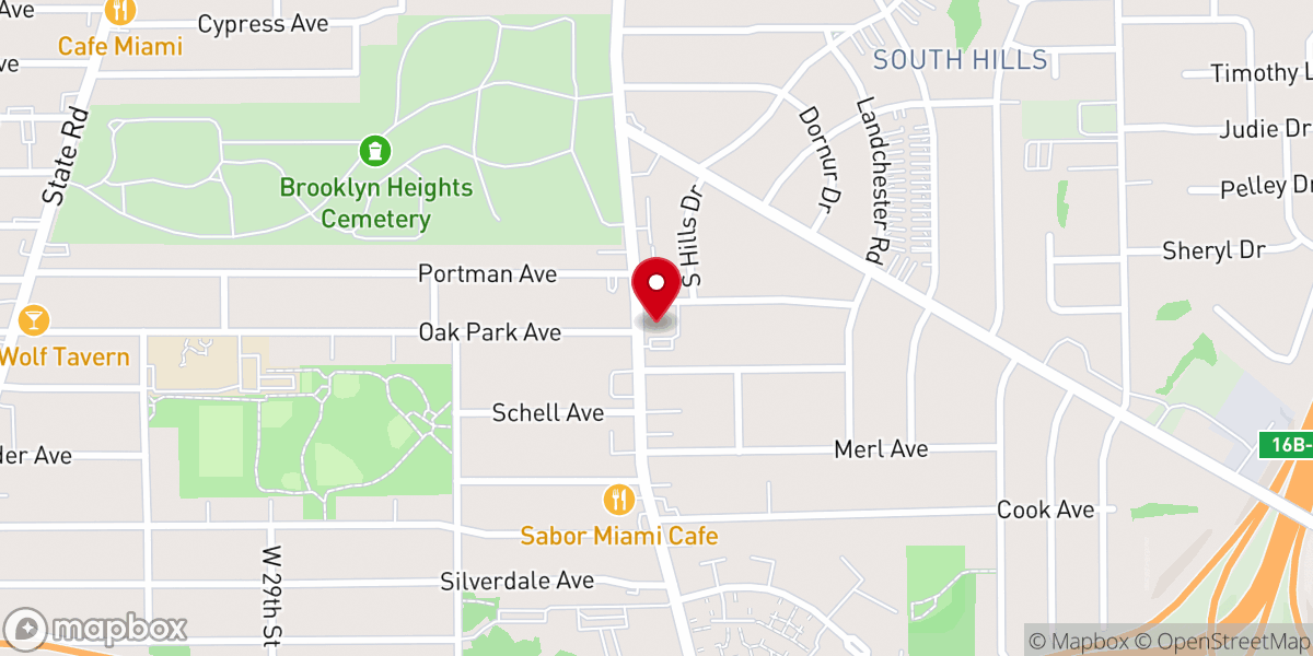 Map showing location of St James Lutheran Church