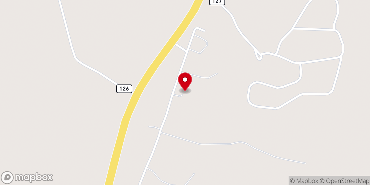 Map showing location of Trinity Baptist Academy