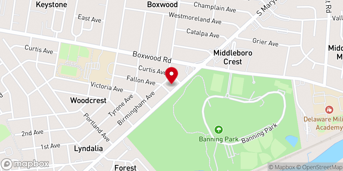 Map showing location of St Matthew's Catholic Church