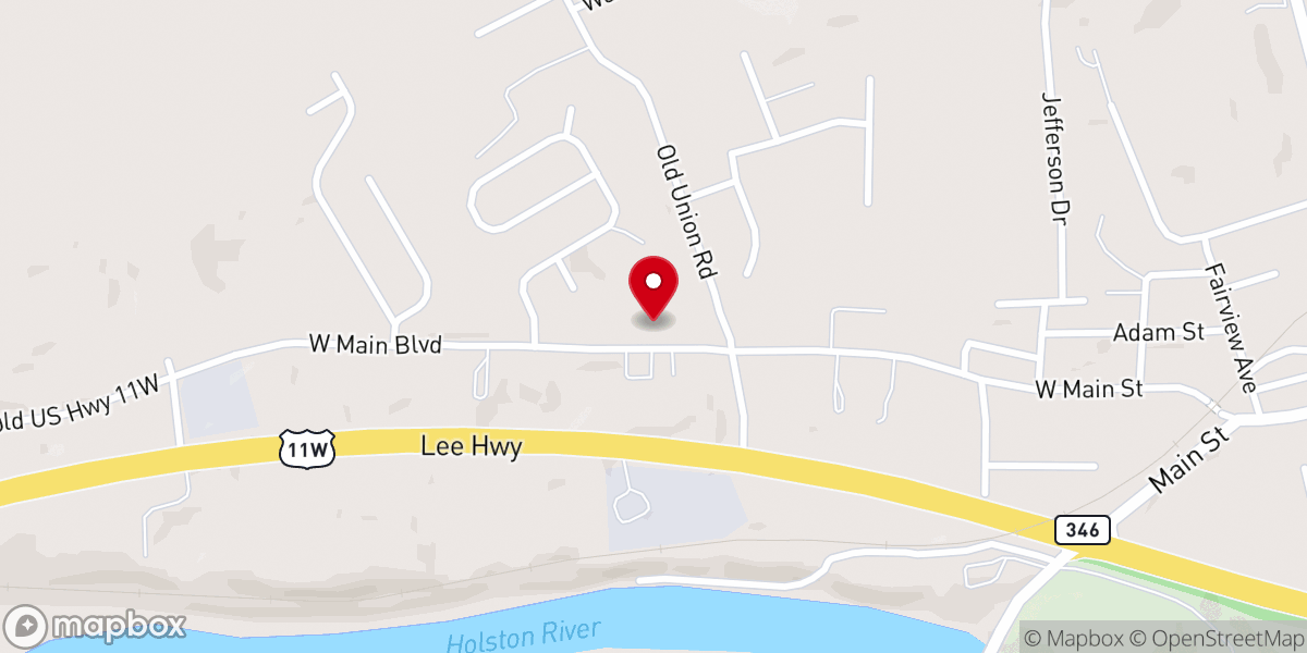Map showing location of Indian Ridge Baptist Church