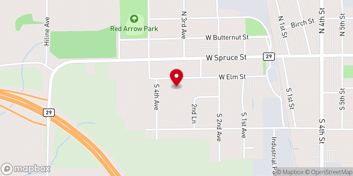 Map showing location of First United Presbyterian Church