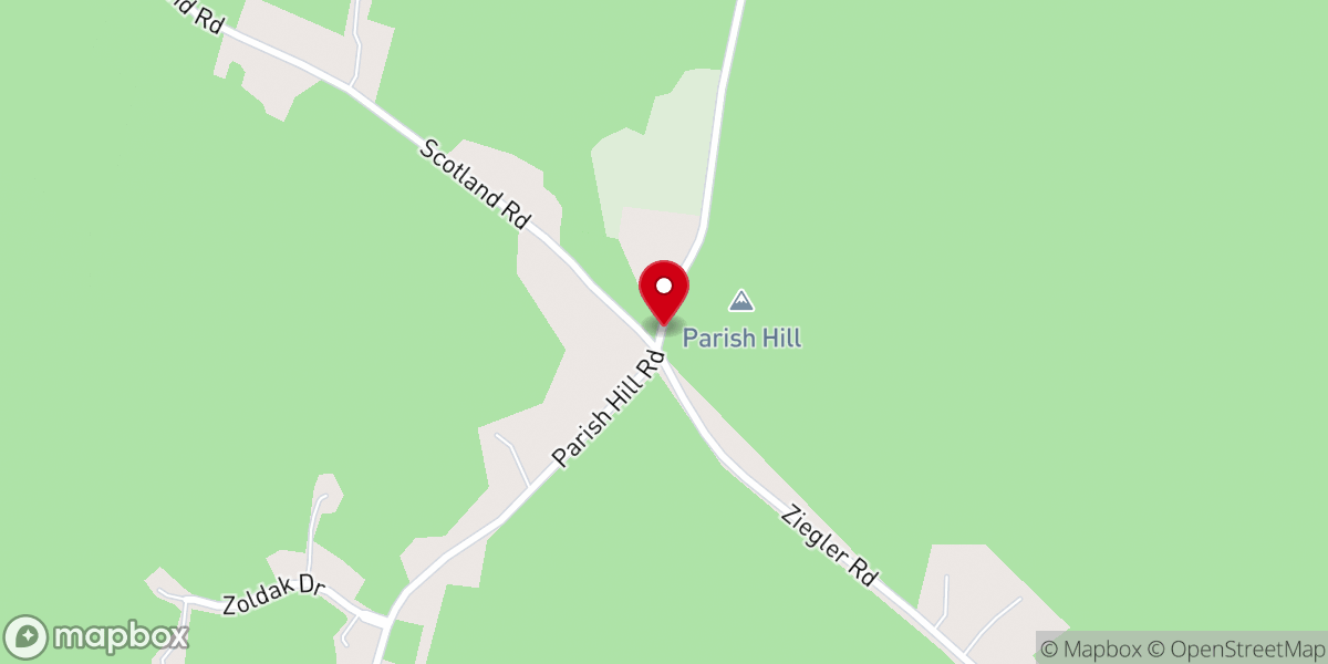 Map showing location of Parish Hill