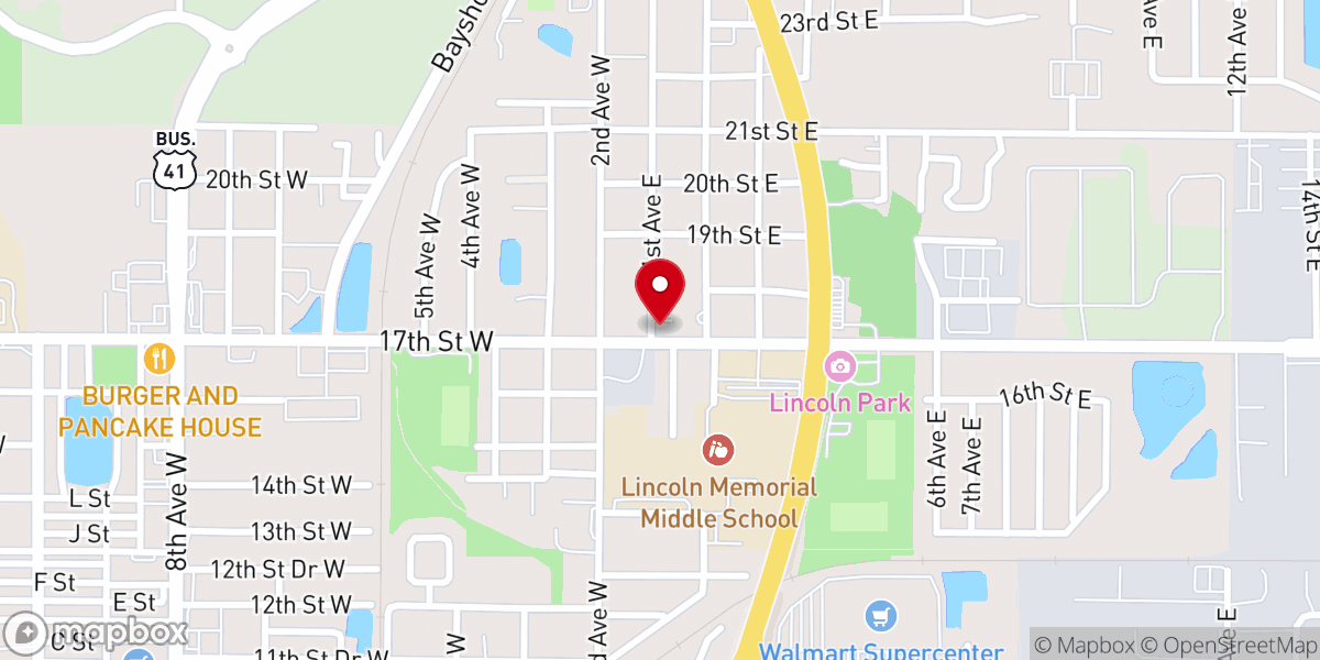 Map showing location of St John Missionary Baptist Church