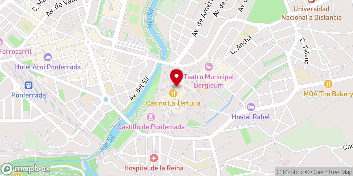 Map showing location of Convento de las Concepcionistas