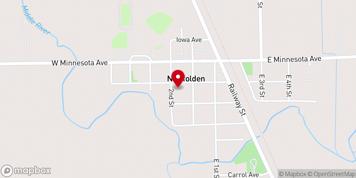 Map showing location of Bethlehem Lutheran Church