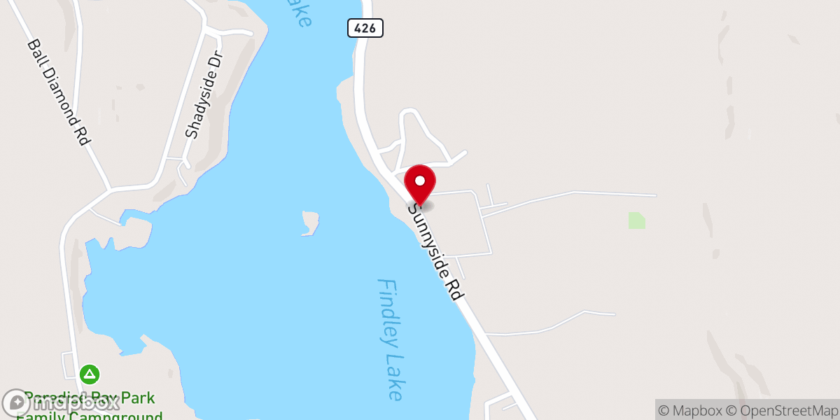 Map showing location of The Camp at Findley