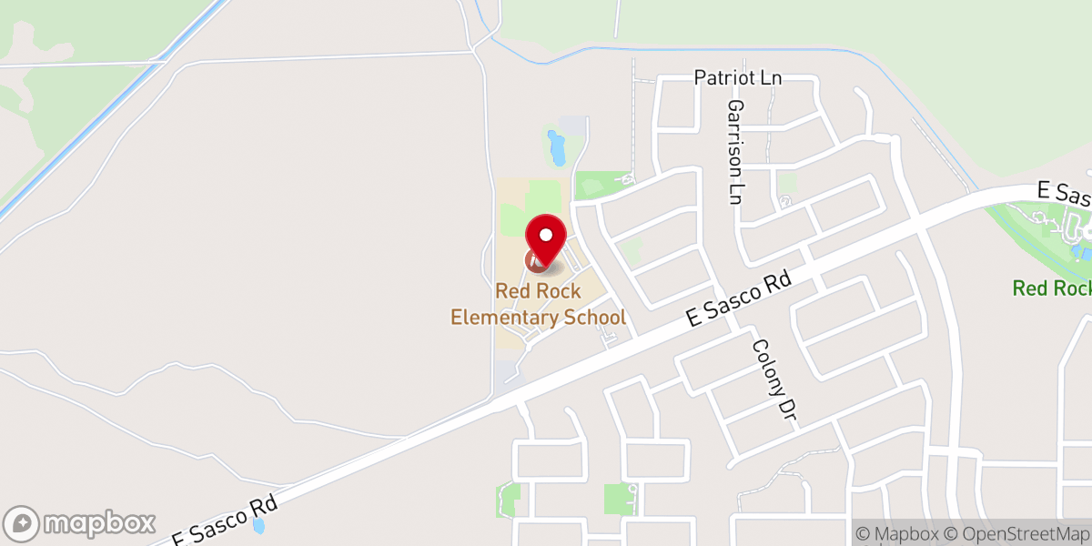 Map showing location of Red Rock Elementary School District