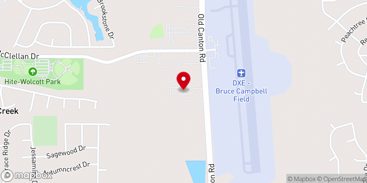 Map showing location of St. Matthew's United Methodist Church
