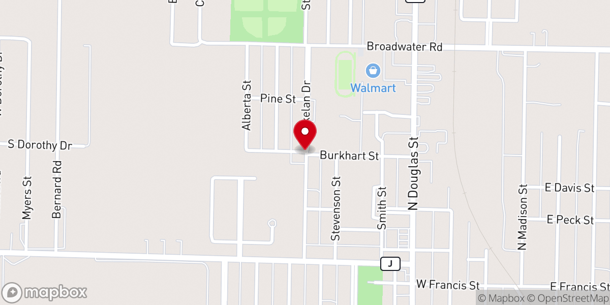 Map showing location of Lutheran Grace Church