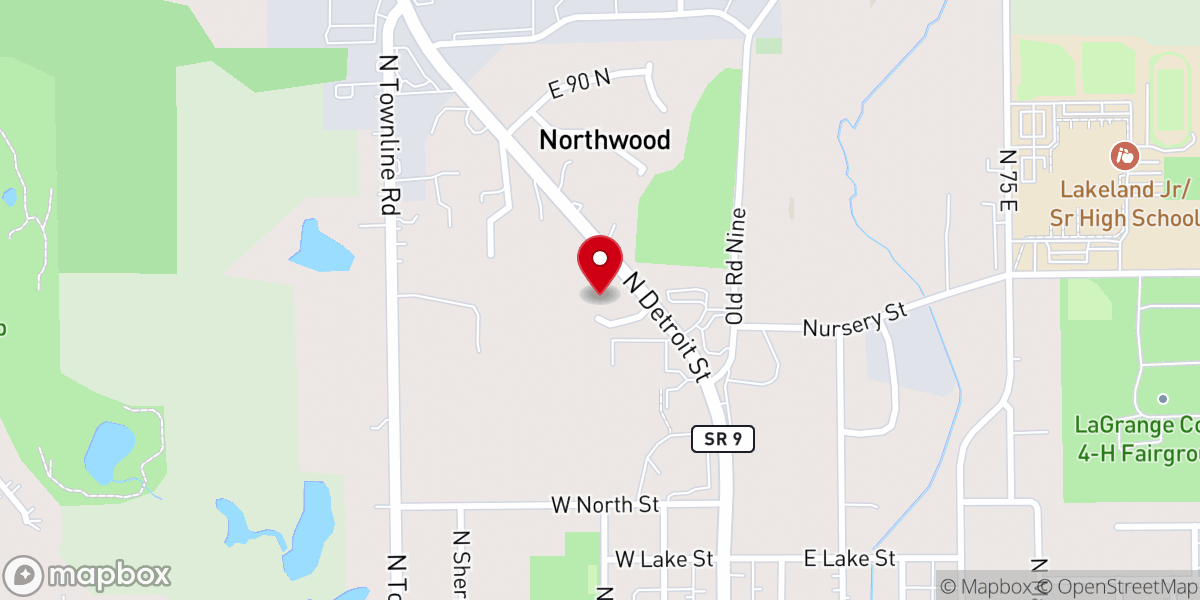 Map showing location of Mt Zion Lutheran Church