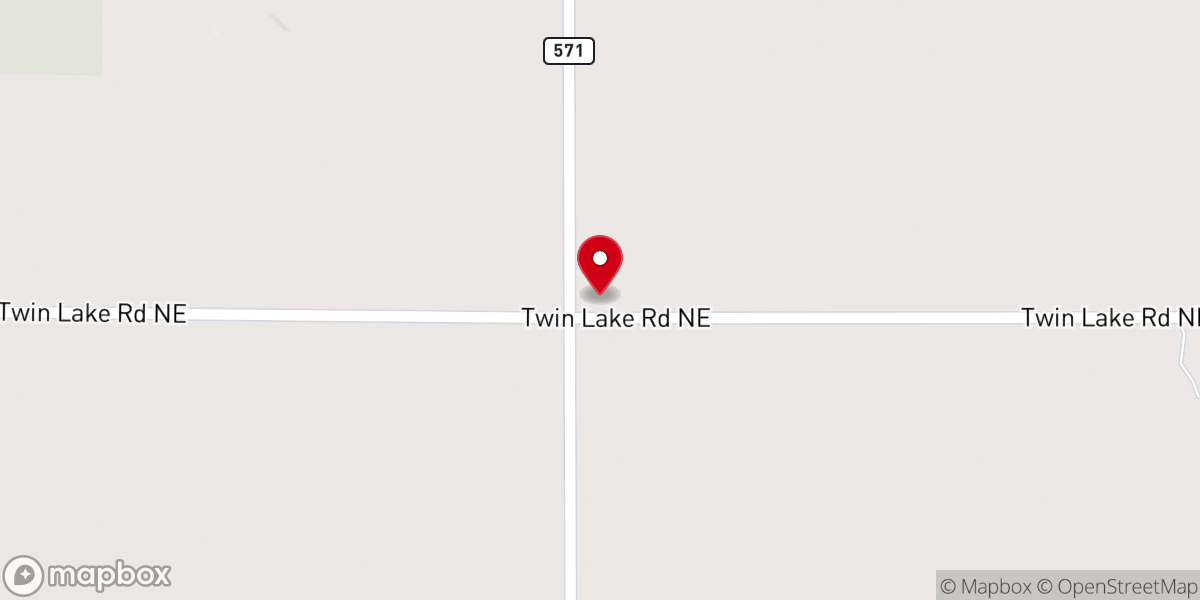 Map showing location of True North Vineyard Church