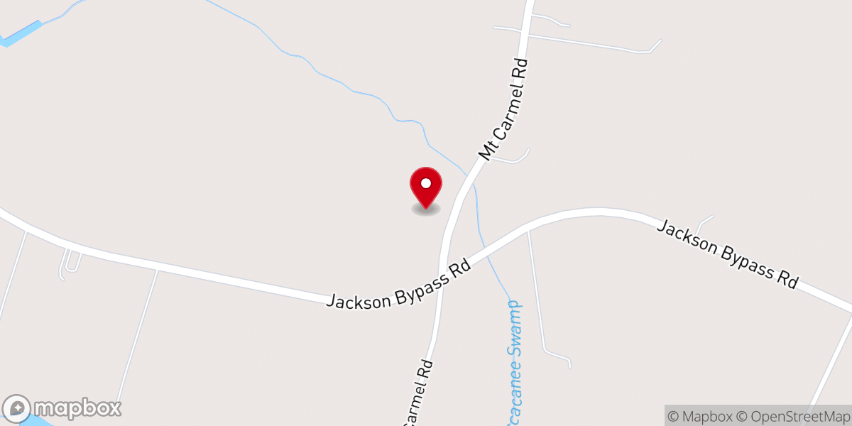 Map showing location of Mount Carmel Church