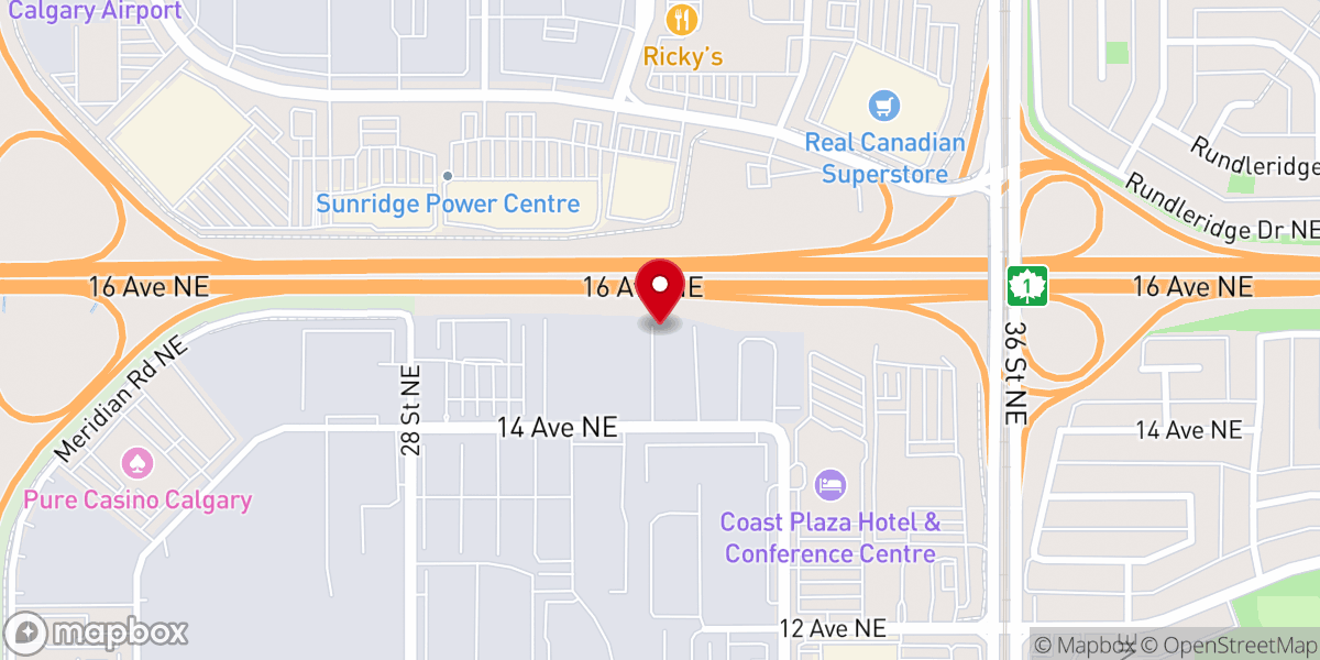 Map showing location of TREM CALGARY