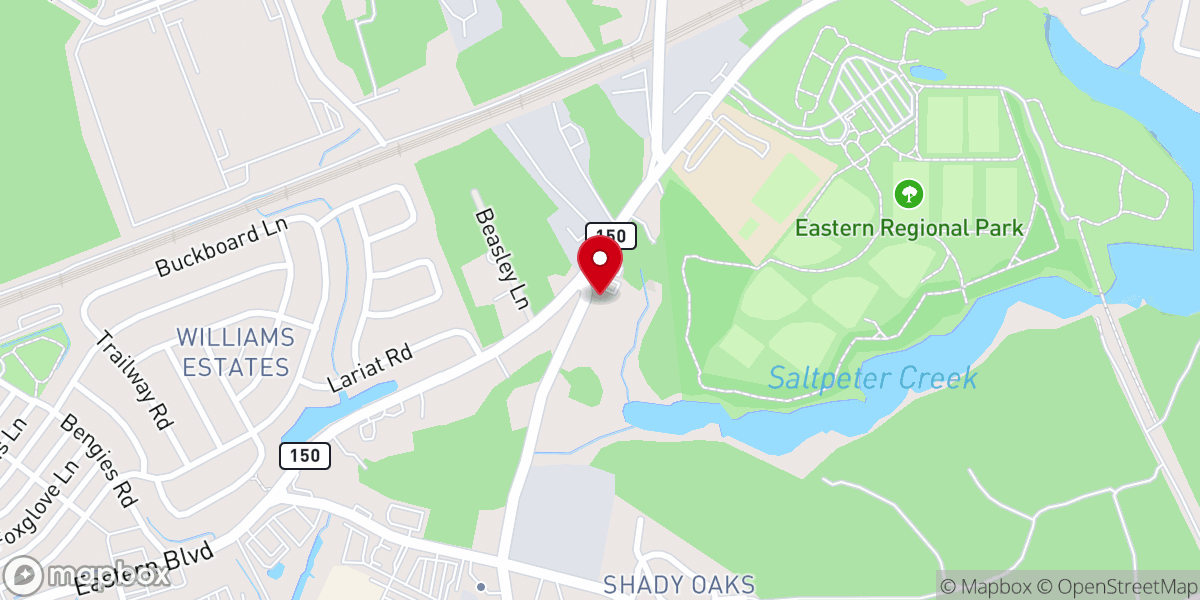 Map showing location of Eastern Interfaith Outreach