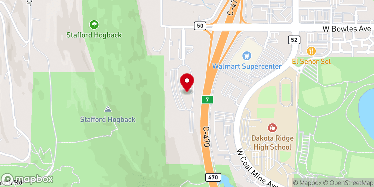 Map showing location of Foothills Bible Church