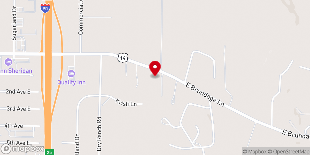 Map showing location of Wyoming Friends Meeting SHR 2nd & 4th Sundays