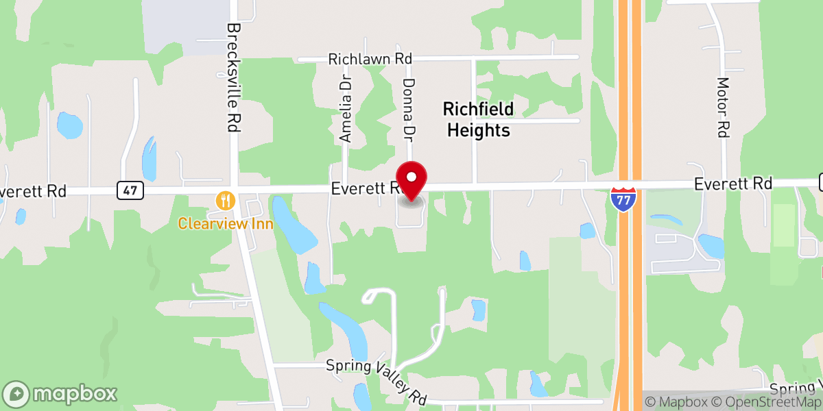 Map showing location of Bethel Lutheran Church
