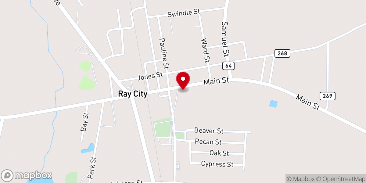 Map showing location of Azalea City-Ray City Campus Church of God