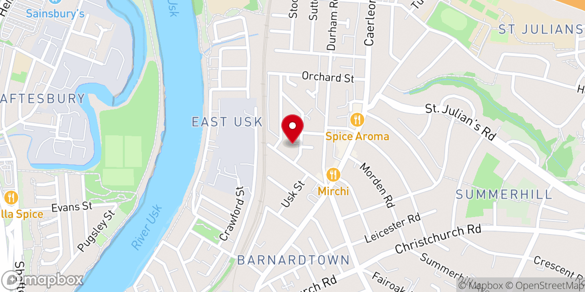 Map showing location of Newport International Church