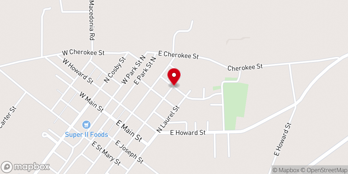 Map showing location of Winans Chapel CME Church