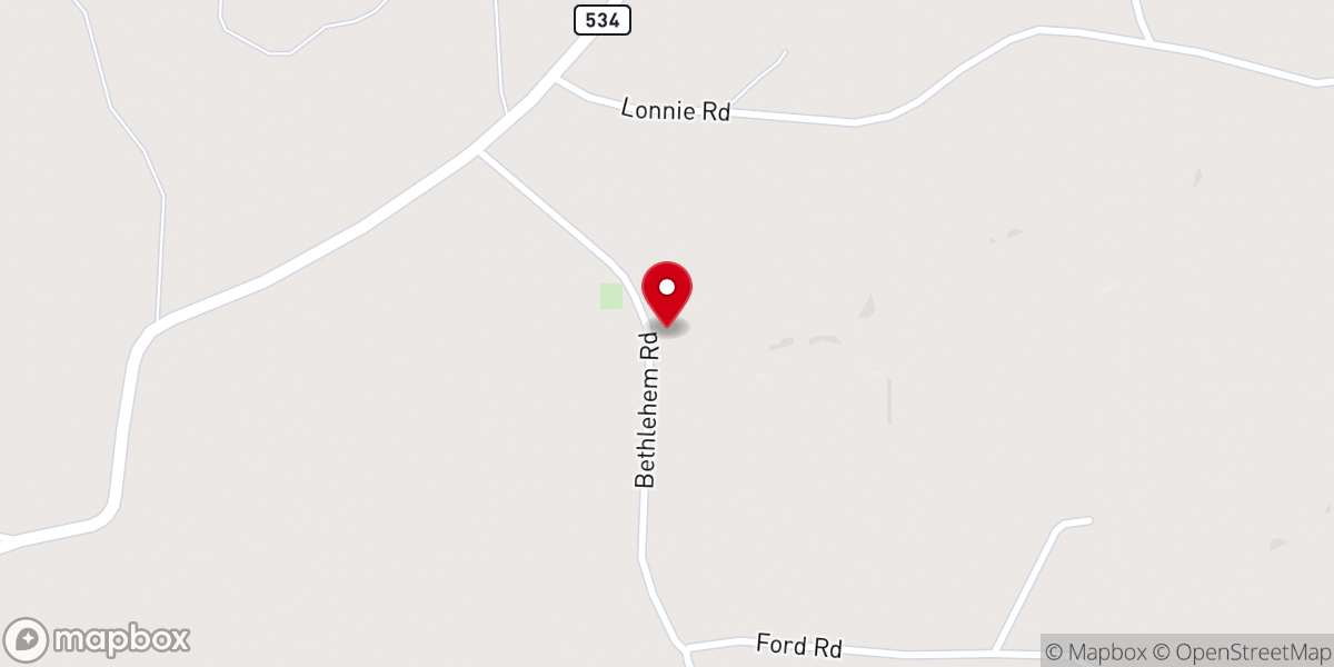 Map showing location of Bethlehem Church