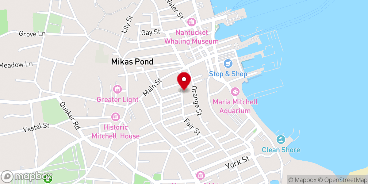 Map showing location of St. Paul’s Church of Nantucket