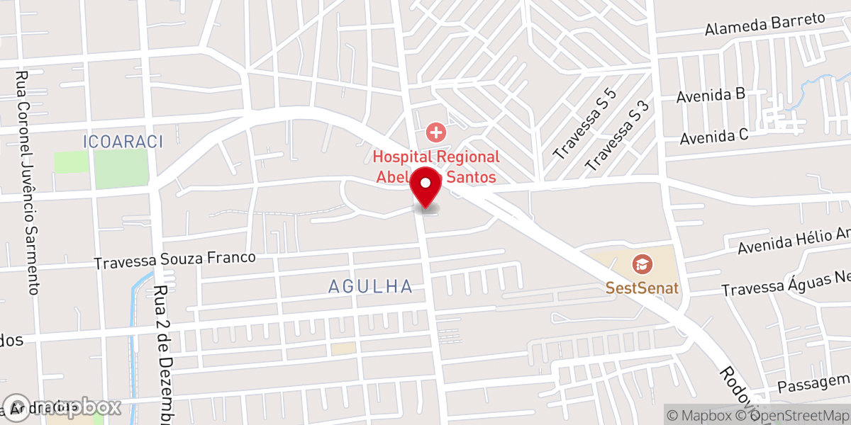 Map showing location of Igreja Batista da Agulha