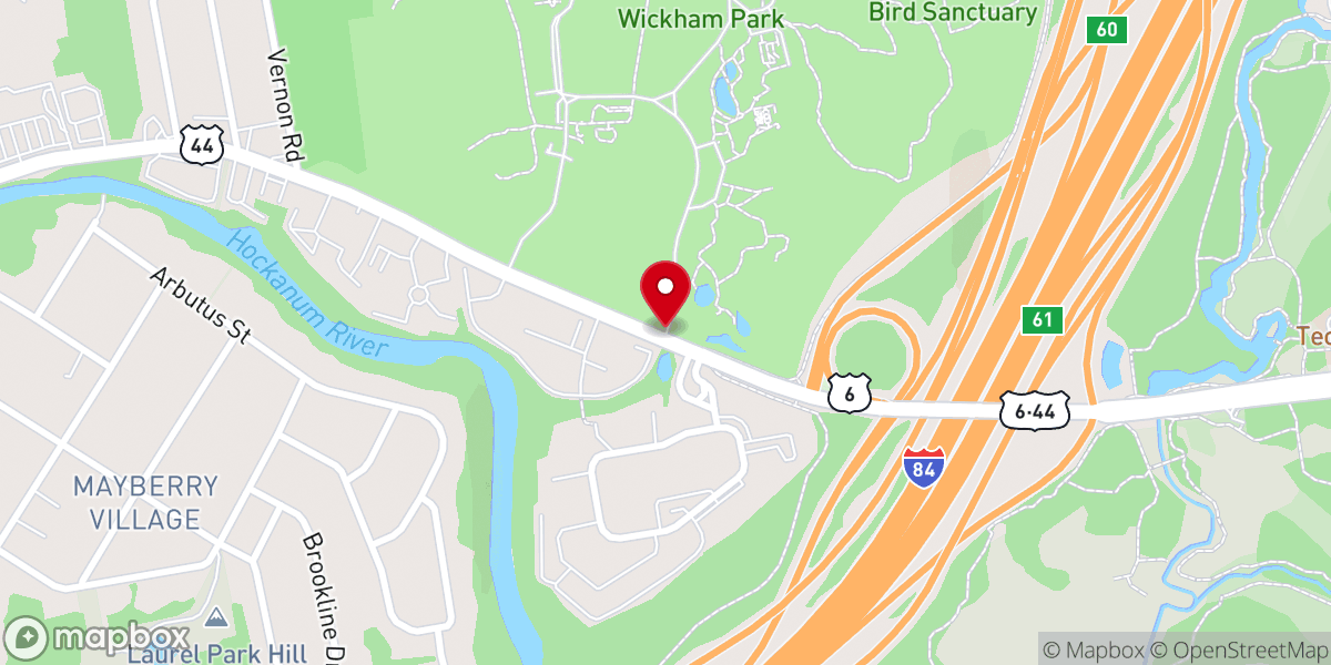 Map showing location of Wickham Park