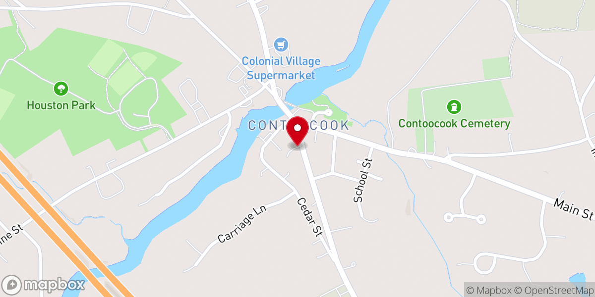 Map showing location of Contoocook United Methodist Church