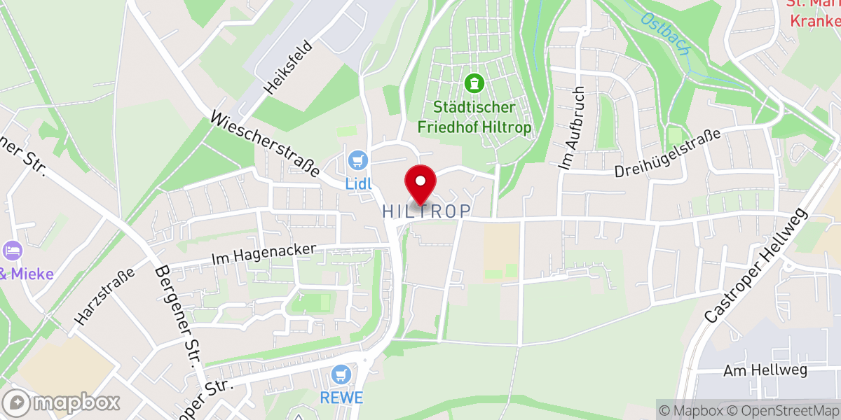Map showing location of Evangelische Kirche Bochum Hiltrop