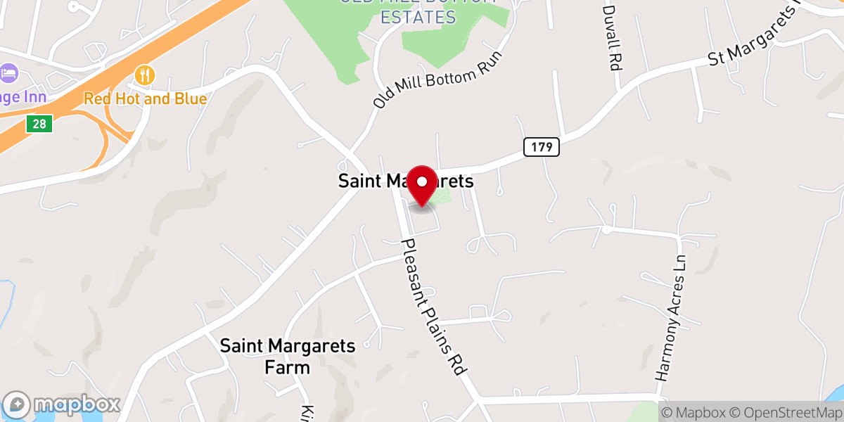 Map showing location of St. Margaret's Day School