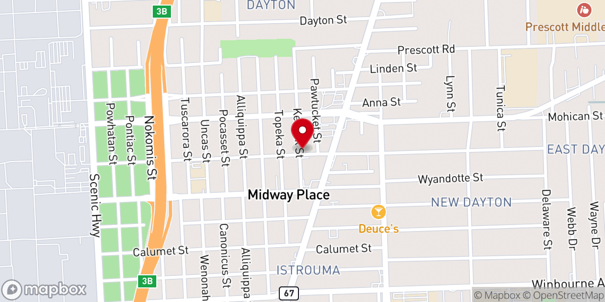 Map showing location of New Freedom Baptist Church