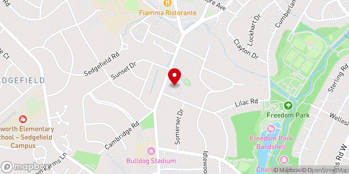 Map showing location of Avondale Presbyterian Church