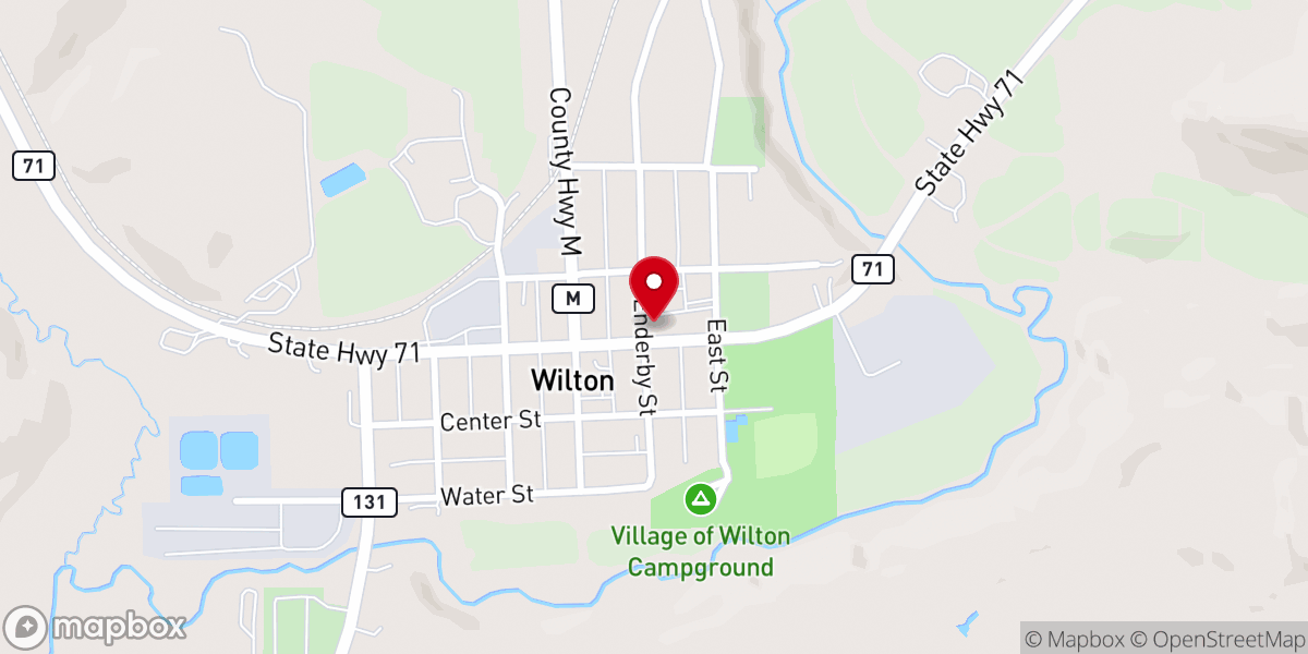 Map showing location of Faith Congregational Church