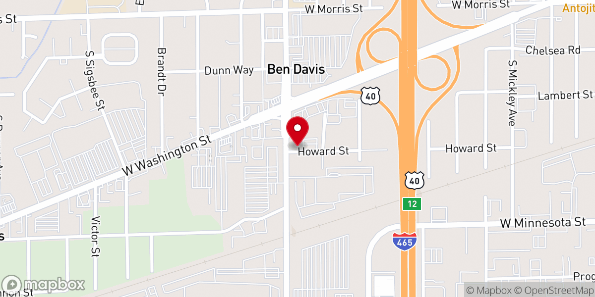 Map showing location of Mount Olive United Methodist Church