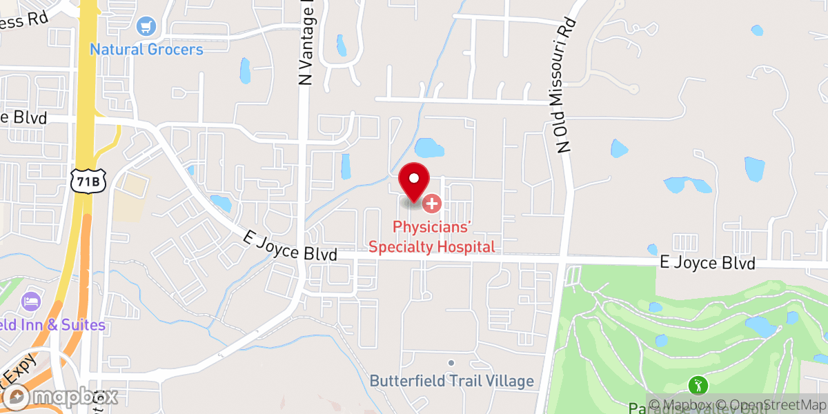 Map showing location of City View Baptist Church