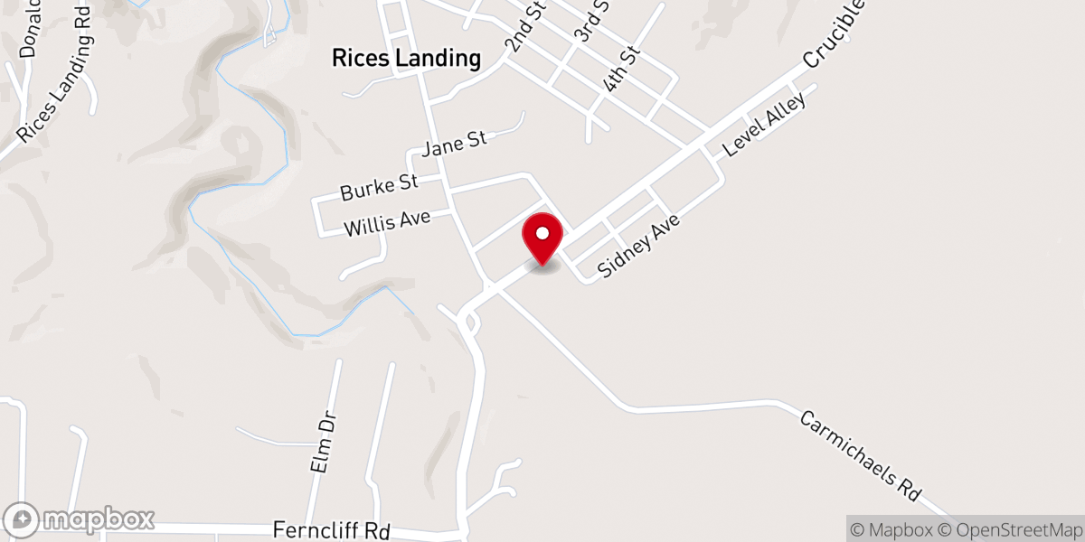 Map showing location of Sacred Heart Catholic Church /of Our Lady of Consolation Parish