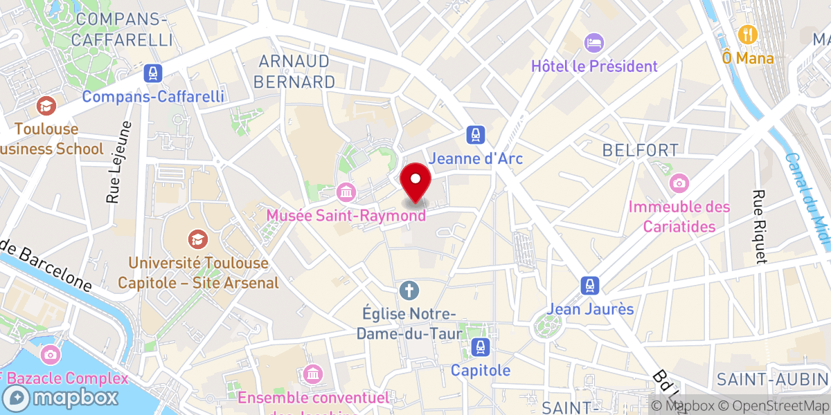 Map showing location of Chapelle des Carmélites de Toulouse