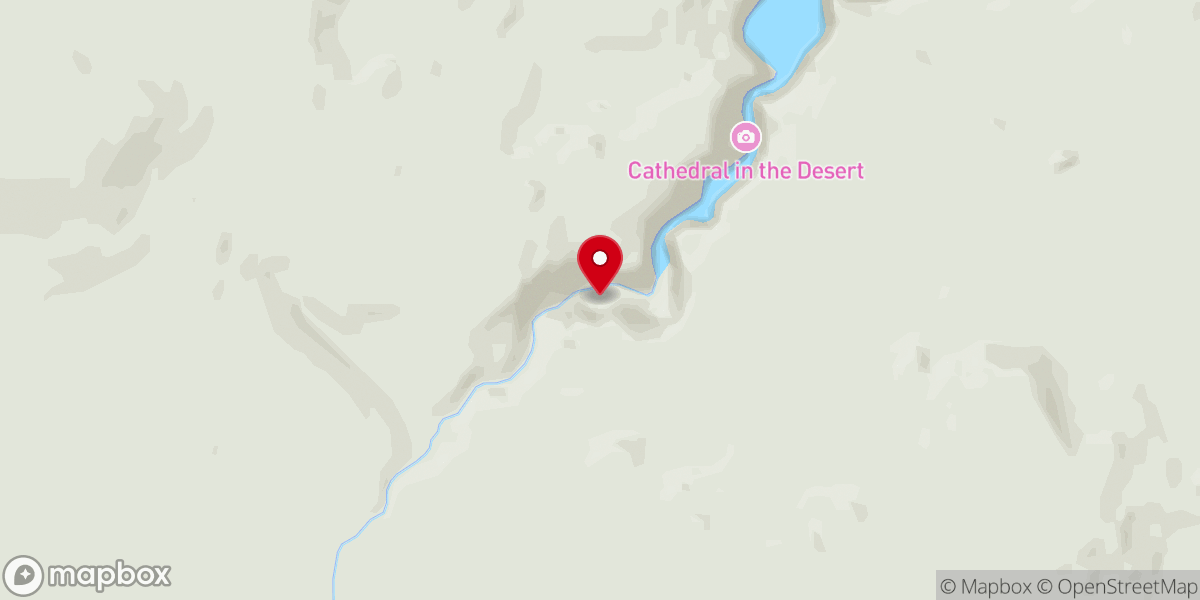 Map showing location of Cathedral in the Desert