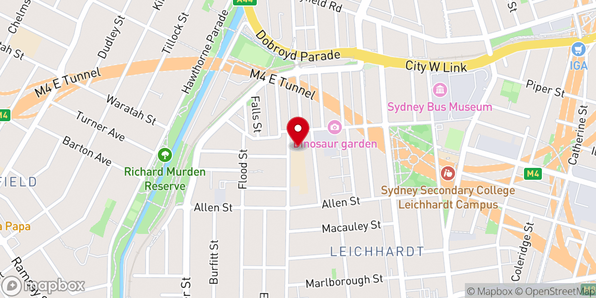 Map showing location of St Columba & the Holy Souls Catholic Church