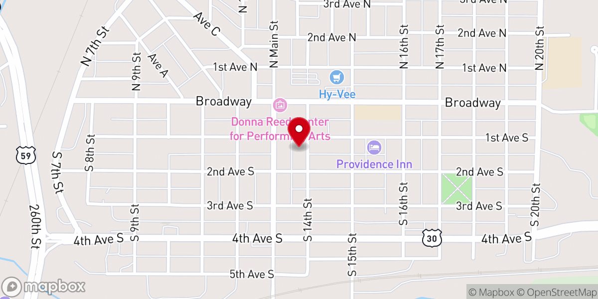Map showing location of First United Methodist Church