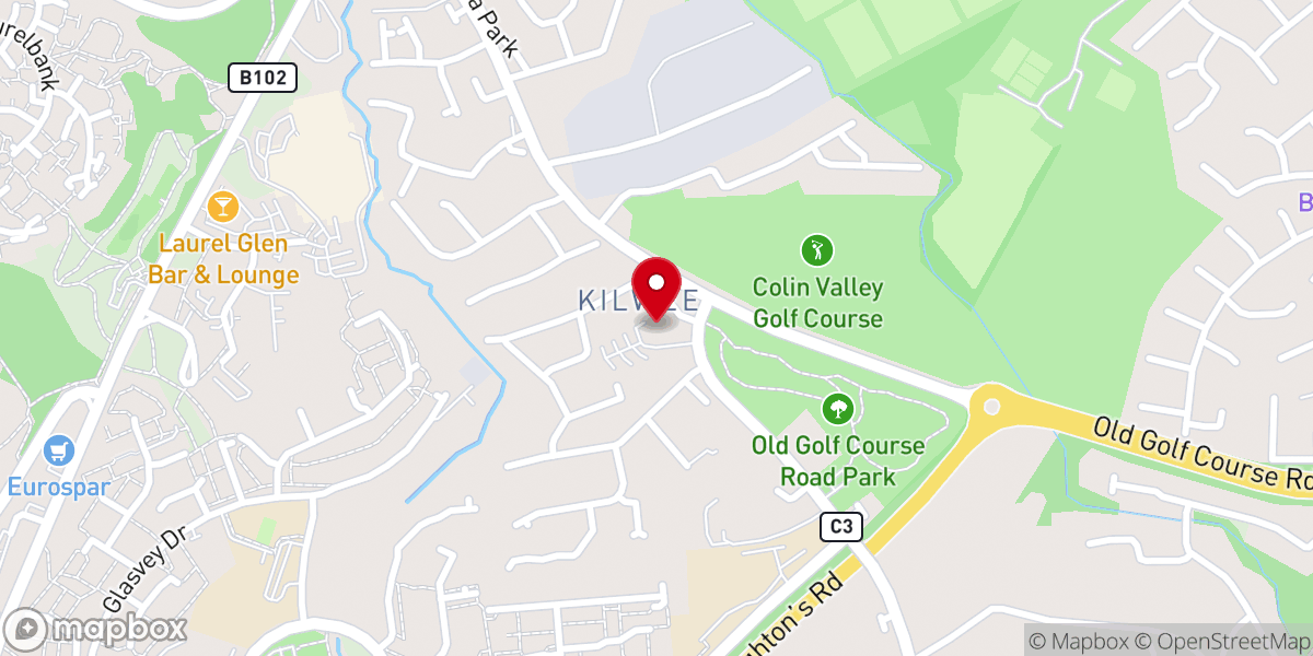 Map showing location of Our Lady Queen of Peace Catholic Parish